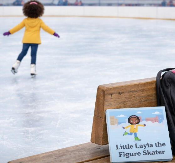 Little Layla the Figure Skater Little Layla loves everything about the ice rink: the shine of the ice, the sound of her skates, and the feeling of freedom as she glides across the rink.